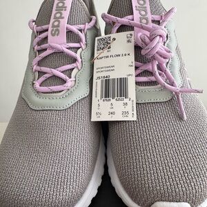 Adidas Kaptir Flow 2.0 Gray and Purple Sneakers